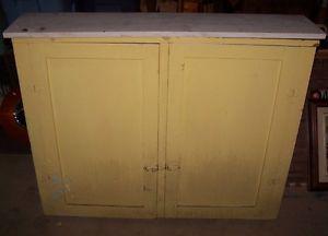 ANTIQUE COMPACT TWO DOOR CUPBOARD SHELVING UNIT,COOL!