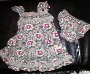 Apple bottoms dress with diaper cover 12 months