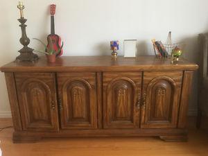 Beautiful Made in Canada solid wood hutch