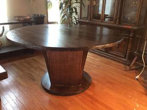 Beautiful handcrafted pedestal dining table