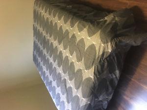 Bed frame, box spring and mattress! Queen size