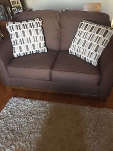Brown Sofa and Love Seat