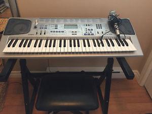 Casio Keyboard with Microphone and Stool!