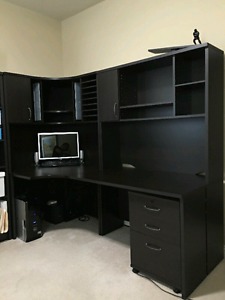 Computer desk with hutch, the right desk with hutch only