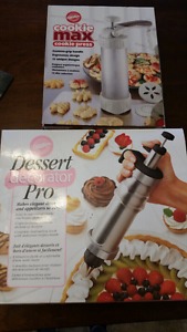 Cookie press kit and dessert decorator kit