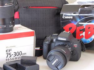 Eos Rebel T6I Canon DSLR Camera Plus two lenses