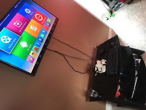 Flat screen TV/wall mount - tv stand + Android box