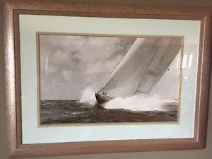 Framed Sailboat picture