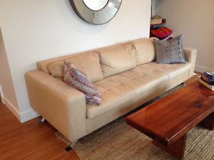 Genuine Nubuck (Suede) Leather Couch
