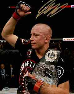 George "GSP" St.pierre signed UFC 8x10 with COA