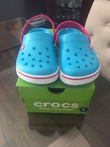 Girls size 1 brand new Crocs