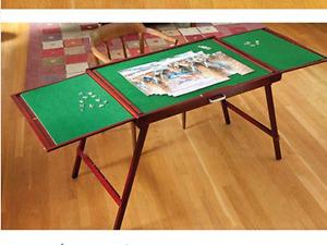 Jigsaw puzzle table