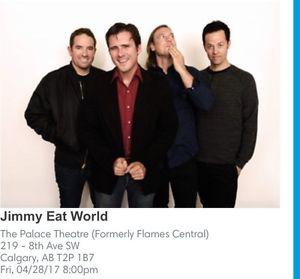 Jimmy Eat World - 2 tickets, Calgary