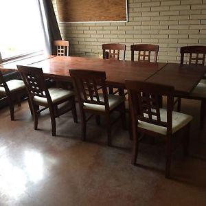 Large Dining Table and 8 chairs