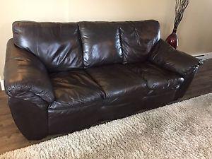 Leather Couch with love seat