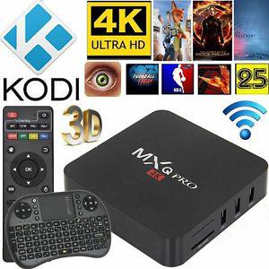 MXQ Pro 6.0 4K android box with wireless Backlit keyboard