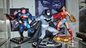 New 52 batman, superman, wonder woman statues