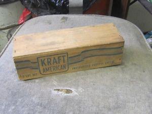 OLD KRAFT AMERICAN CHEESE WOOD BOX $10 2 POUND SIZE