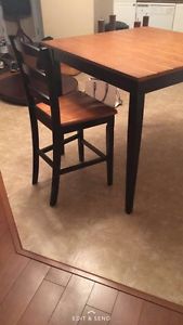 Pub height table and 4 chairs $200 OBO
