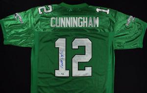 Randall Cunningham signed Eagles throwback jersey with COA