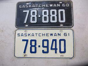  Sask License Plates