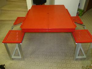 Selling Red Folding Picnic Table