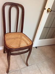 Shabby Chic Wood & Wicker Solid Built Chair