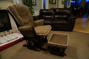 Shermag Sleigh Glider Rocker combo (chair and ottoman)