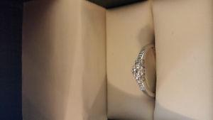 Size 9 Engagement ring 0.10 karat white gold