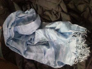 Soft blue pashmina scarf