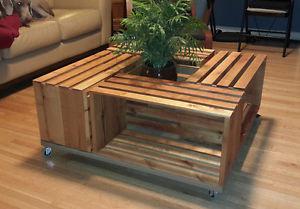 Solid Birch Crate coffee table