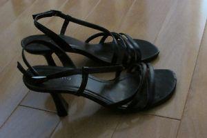 Spring black sandals