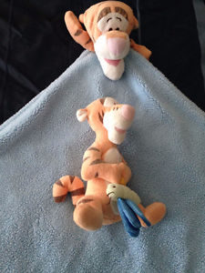 Tigger toy and blanket
