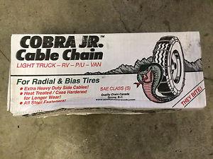 Tire Chains by Cobra Jr. For Light Truck RV Van P/U