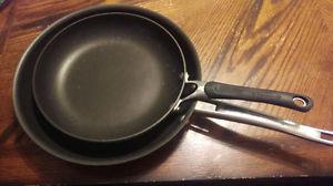 Two Cooking with Calphalon premium non-stick frying pans