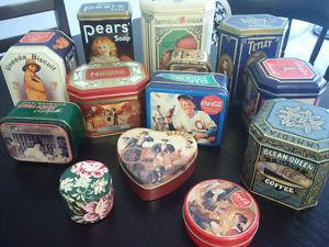 Vintage replica tins just $5 each. Like new. Great for