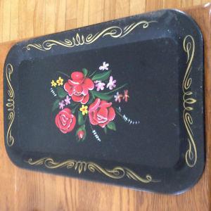 Vintage serving tray with 12 smaller matching trays