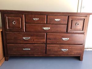 solid dresser with multiple drawers