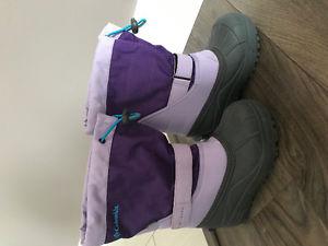 3 pairs of girls rainboots and winter boots
