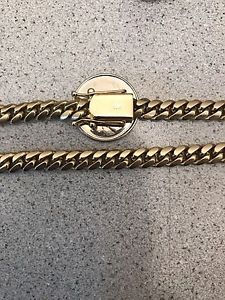 92.6 gram 14K solid gold Cuban link 25" necklace