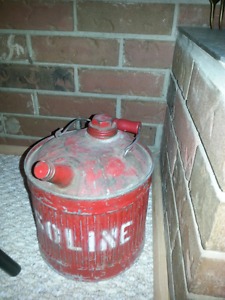 Antique gas can & oil container