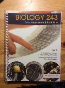 BIOL 243 LAB MANUAL : DNA, Inheritance & Evolution