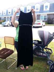 Black Velvet Dress with Rhinestones