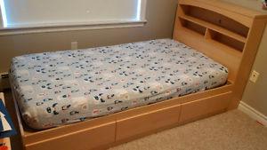Childrens Single Bed with bookcase headboard