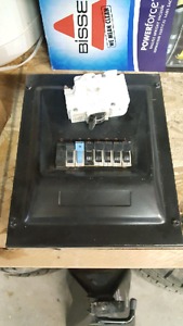 Circuit breaker panel with breakers