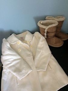 Girls wool coat and boots