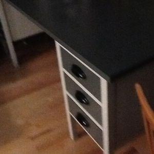 Grey wood desk