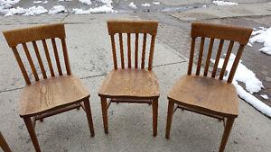 Hardwood Office Chairs (3)