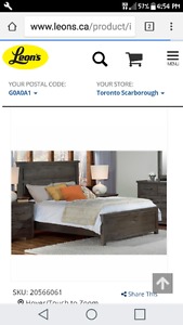 King size bed and night stands with boxspring and mattress