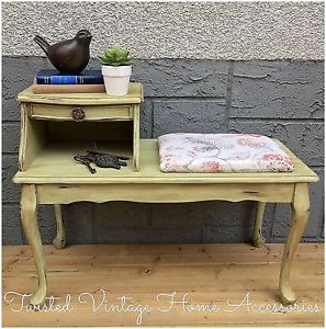 Queen Anne Style Telephone Bench or Entry Table